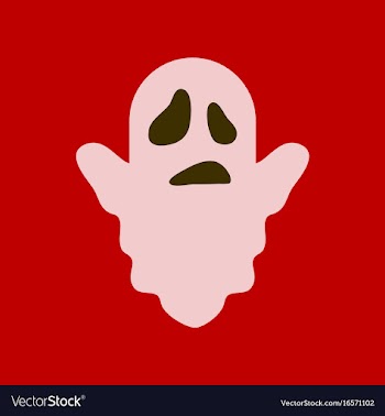 Flat icon stylish background halloween ghost vector image
