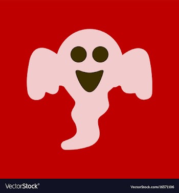 Flat icon stylish background halloween ghost vector image