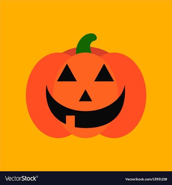 Flat icon stylish background halloween pumpkin vector image