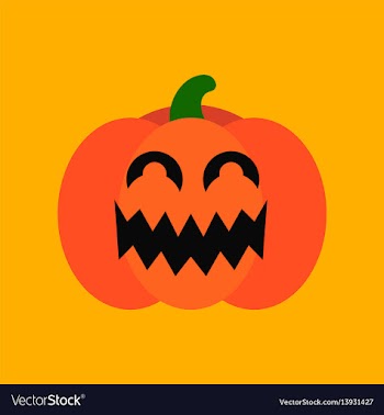 Flat icon stylish background halloween pumpkin vector image