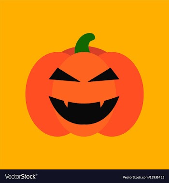 Flat icon stylish background halloween pumpkin vector image