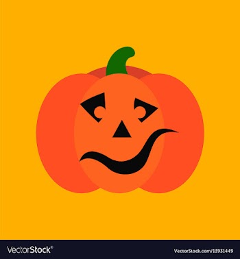 Flat icon stylish background halloween pumpkin vector image
