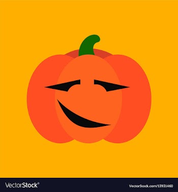 Flat icon stylish background halloween pumpkin vector image