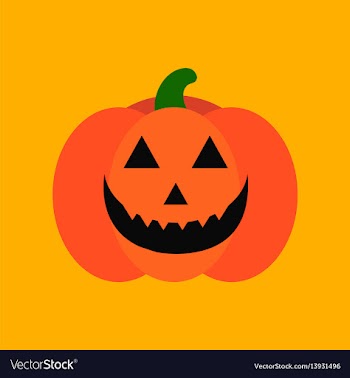 Flat icon stylish background halloween pumpkin vector image