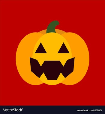 Flat icon stylish background halloween pumpkin vector image