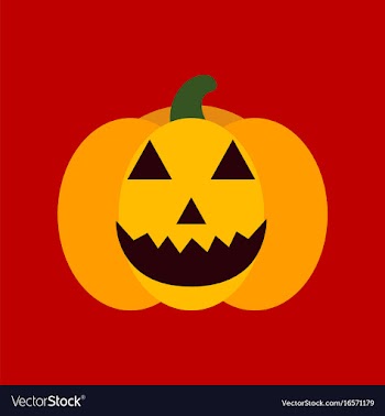 Flat icon stylish background halloween pumpkin vector image