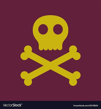 Flat icon stylish background halloween skull bones vector image