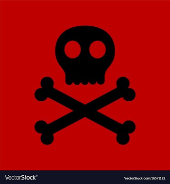 Flat icon stylish background halloween skull bones vector image