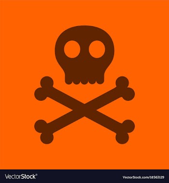 Flat icon stylish background halloween skull bones vector image
