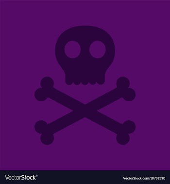 Flat icon stylish background halloween skull bones vector image