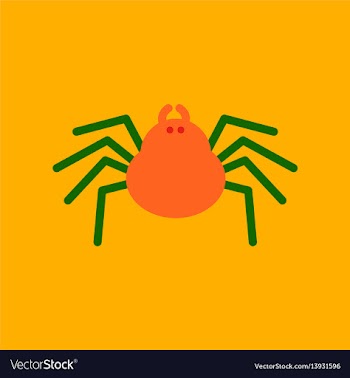 Flat icon stylish background halloween spider vector image