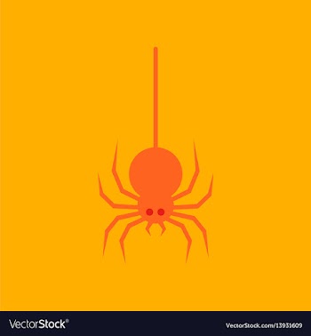 Flat icon stylish background halloween spider vector image