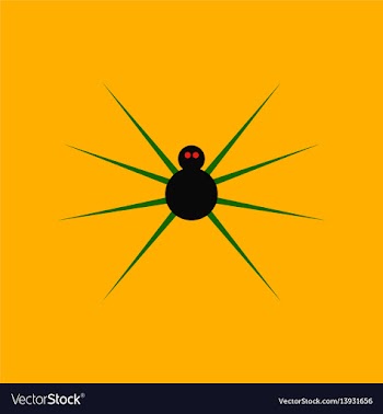 Flat icon stylish background halloween spider vector image