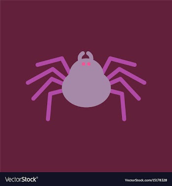 Flat icon stylish background halloween spider vector image