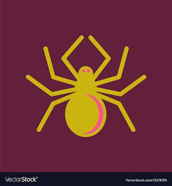 Flat icon stylish background halloween spider vector image