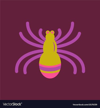 Flat icon stylish background halloween spider vector image