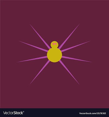 Flat icon stylish background halloween spider vector image