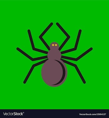Flat icon stylish background halloween spider vector image