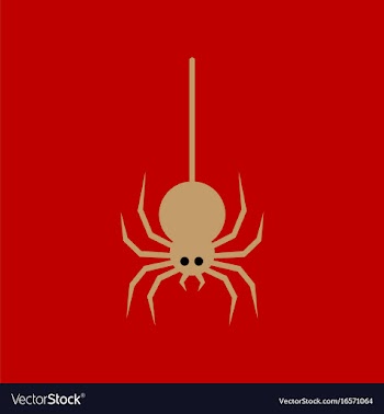 Flat icon stylish background halloween spider vector image