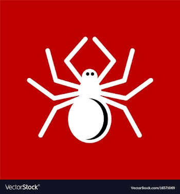 Flat icon stylish background halloween spider vector image
