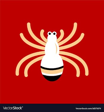 Flat icon stylish background halloween spider vector image