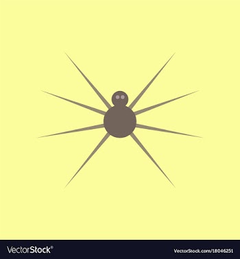 Flat icon stylish background halloween spider vector image