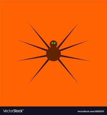 Flat icon stylish background halloween spider vector image