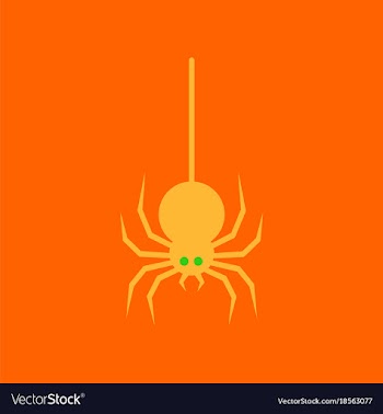 Flat icon stylish background halloween spider vector image