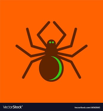 Flat icon stylish background halloween spider vector image
