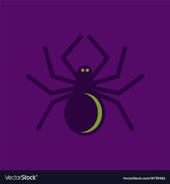 Flat icon stylish background halloween spider vector image