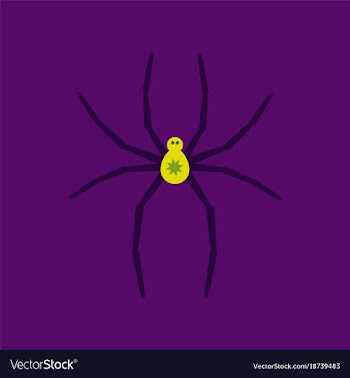 Flat icon stylish background halloween spider vector image