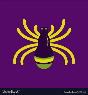 Flat icon stylish background halloween spider vector image