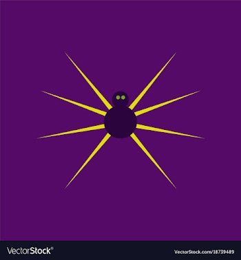 Flat icon stylish background halloween spider vector image