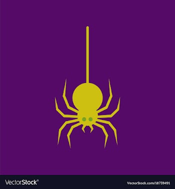 Flat icon stylish background halloween spider vector image