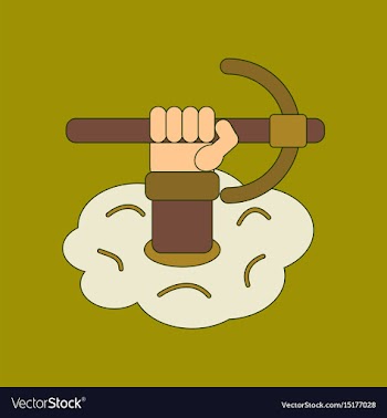 Flat icon stylish background hammer in hand vector image