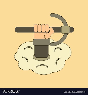 Flat icon stylish background hammer in hand vector image