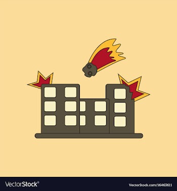 Flat icon stylish background meteorite falling on vector image