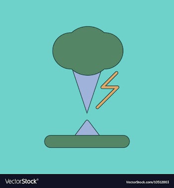 Flat icon stylish background natural disaster vector image