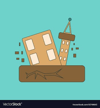 Flat icon stylish background natural disaster vector image