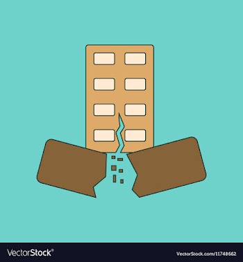 Flat icon stylish background natural disaster vector image