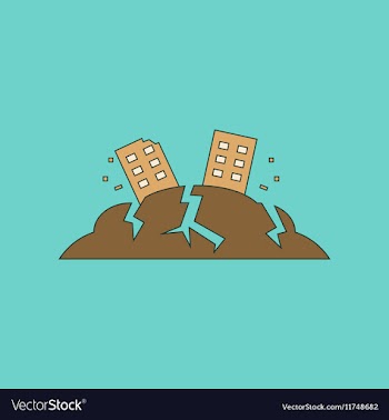 Flat icon stylish background natural disaster vector image