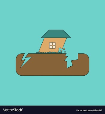 Flat icon stylish background natural disaster vector image