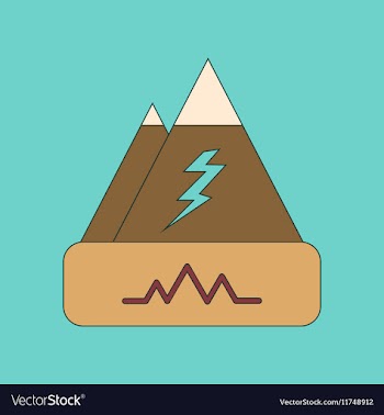 Flat icon stylish background natural disaster vector image