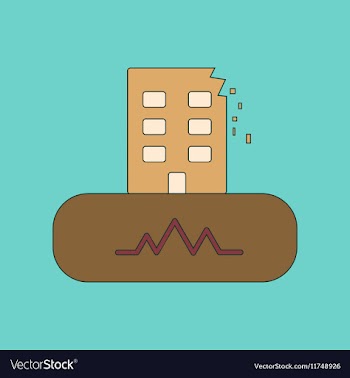 Flat icon stylish background natural disaster vector image