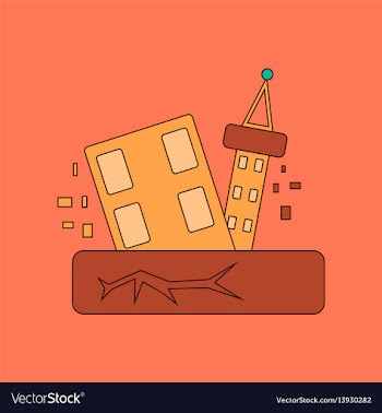 Flat icon stylish background natural disaster vector image