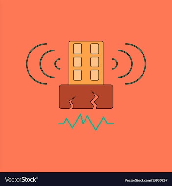 Flat icon stylish background natural disaster vector image