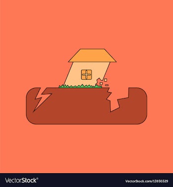 Flat icon stylish background natural disaster vector image