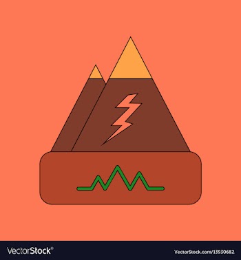 Flat icon stylish background natural disaster vector image