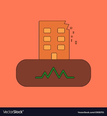 Flat icon stylish background natural disaster vector image