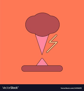 Flat icon stylish background natural disaster vector image